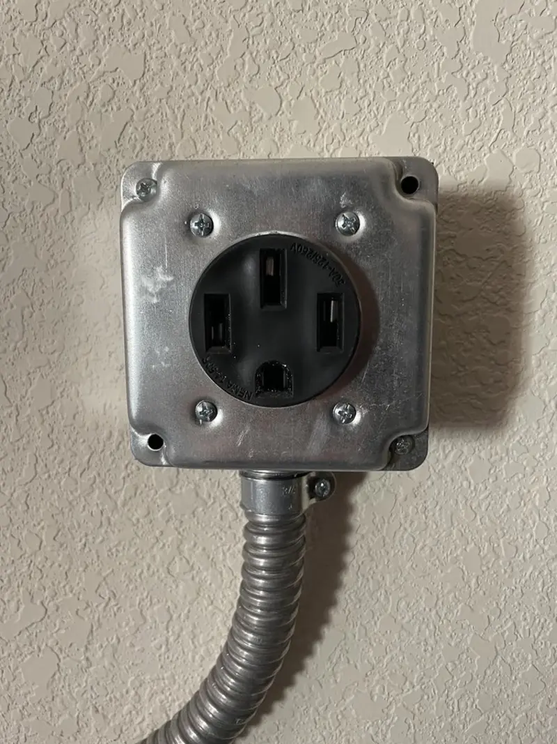 NEMA 14-50 outlet installed for Electrical Panel Upgrade in Ferris